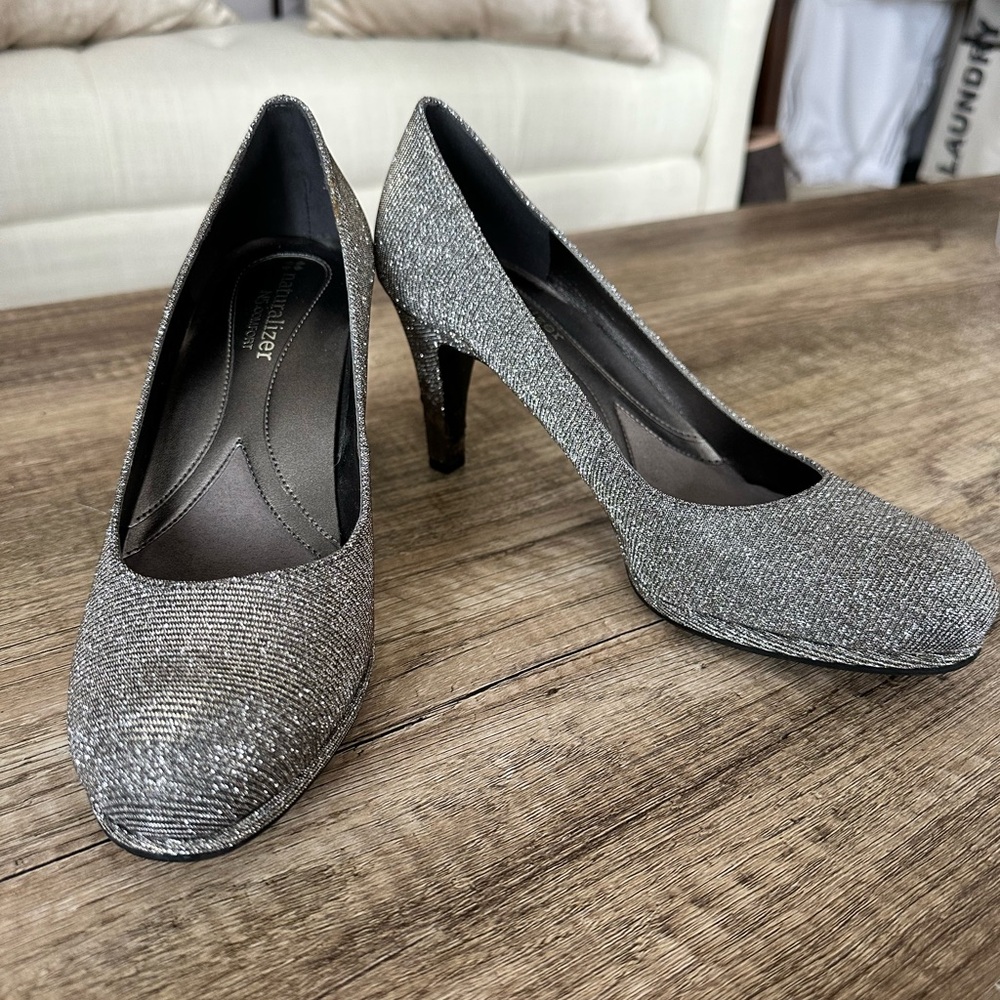 Elegant Silver Women's Heels